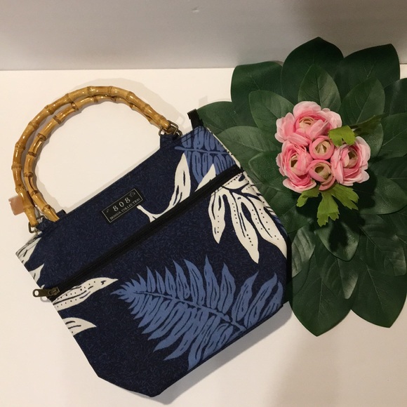 808 Honua Handbags - TOTE bamboo handle bag 808 Honua Handbags - TOTE bamboo handle bag